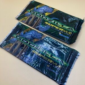 Vintage Godzilla Movie Trading Cards 1998 Unopened (2) Pack of Cards 5 Per Pack